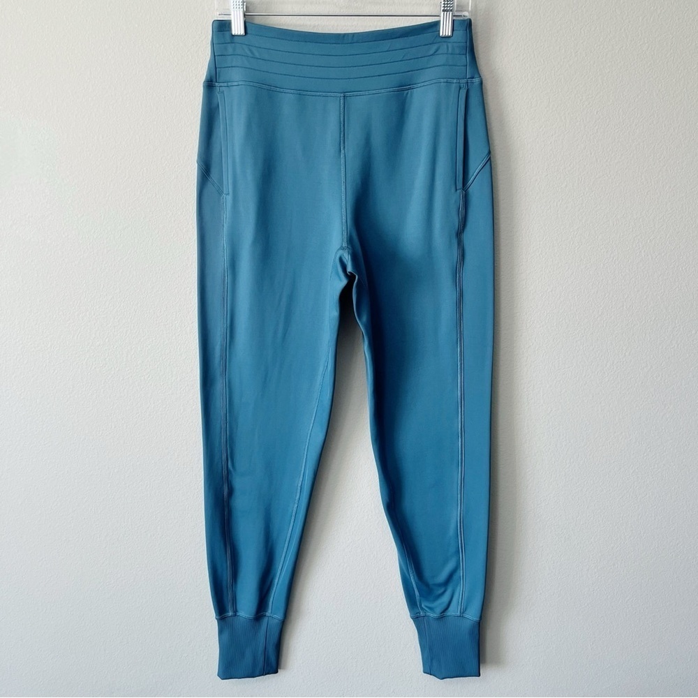 Lululemon Flurry Up High Rise Jogger Pants Tech Fleece Petrol Blue Womens Size 6